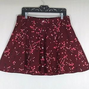 Express Skirt Floral with Buttons up Front